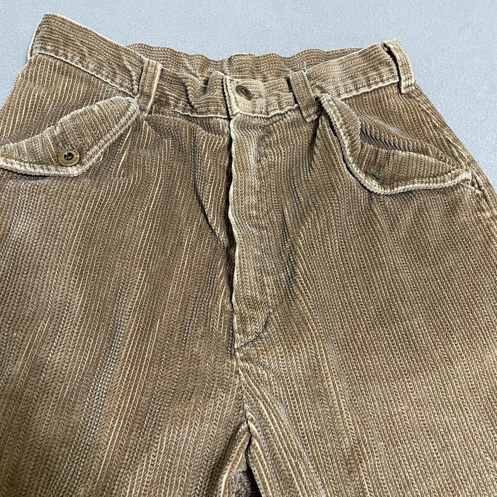 Vtg Womens Corduroy Pants Knickers Tan Cropped Equestrian Talon Zipper Sz 11 - Picture 9 of 16